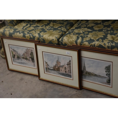 3463 - Set of 4 Signed Prints - Perth Scenes by I Russell