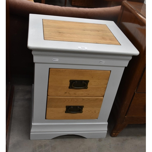 3495 - Two Drawer Bedside Cabinet