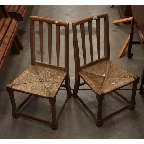 3513 - Pair of Rush Seat Chairs