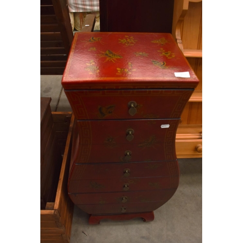 3533 - Chinese Painted 8 Drawer Chest