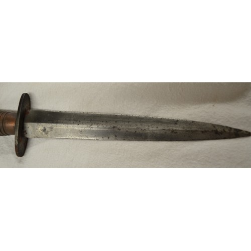 2293 - Military Commando Fighting Knife in WWII Sheath.