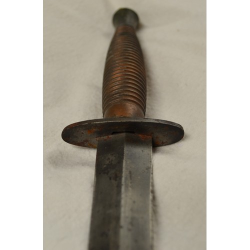 2293 - Military Commando Fighting Knife in WWII Sheath.