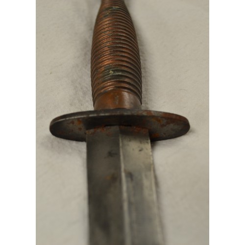 2293 - Military Commando Fighting Knife in WWII Sheath.