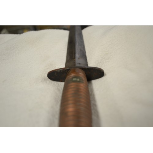 2293 - Military Commando Fighting Knife in WWII Sheath.