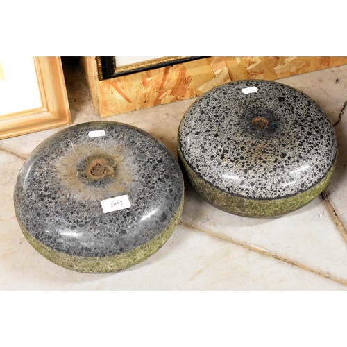 2052 - Pair of Granite Curling Stones.