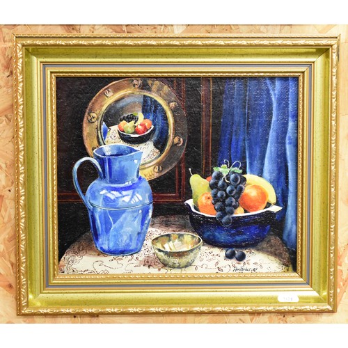 2053 - Pair of Framed Still Life Paintings singed Ron Forbes, approx 29 x 24cm.