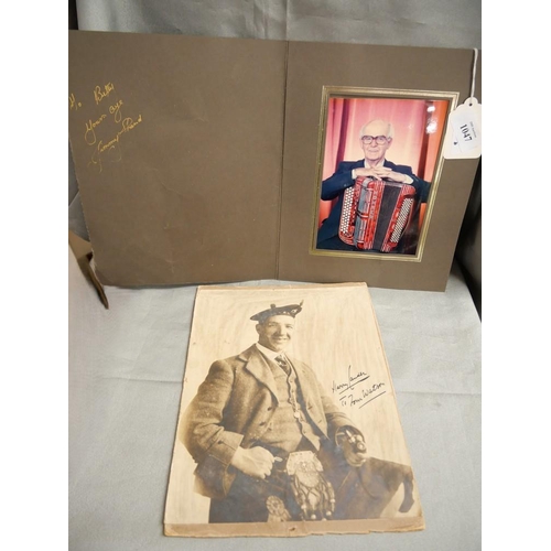 1047 - Jimmy Shand Photo & Vintage Signed Harry Lauder Example.