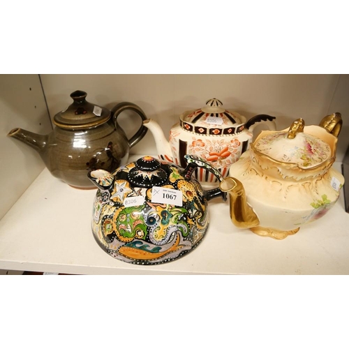 1067 - Four Assorted Vintage & Collectors Teapots.