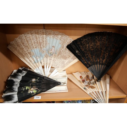 1100 - Collection of Assorted Antique & Vintage Fans.