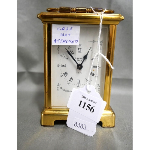 1156 - French Brass Mantel Clock.