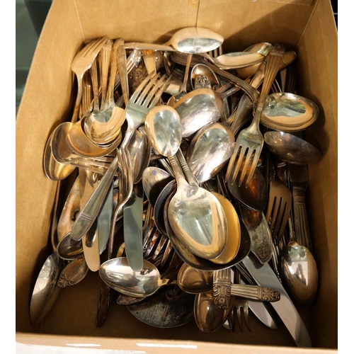 1202 - Box - Assorted Ep Cutlery & Flatware.