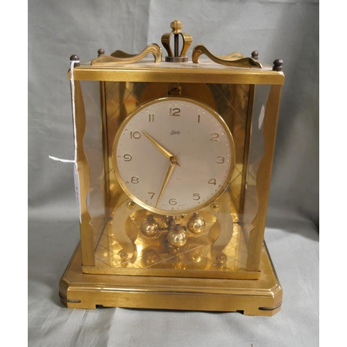 1211 - German Brass Mantel Clock by Schatz, 1000 day movement.