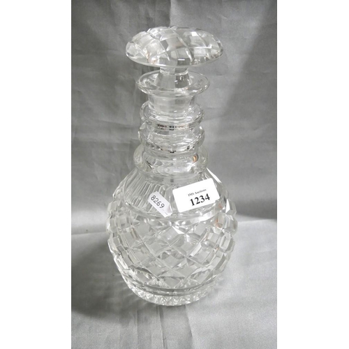 1234 - Vintage Ring Necked Decanter.