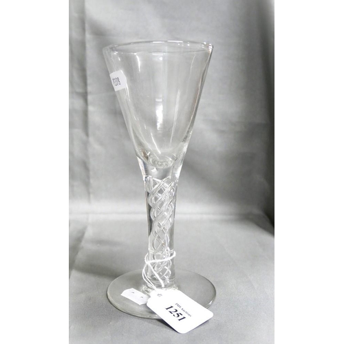 1251 - Antique Helix Spiral Stemmed Wine Glass.