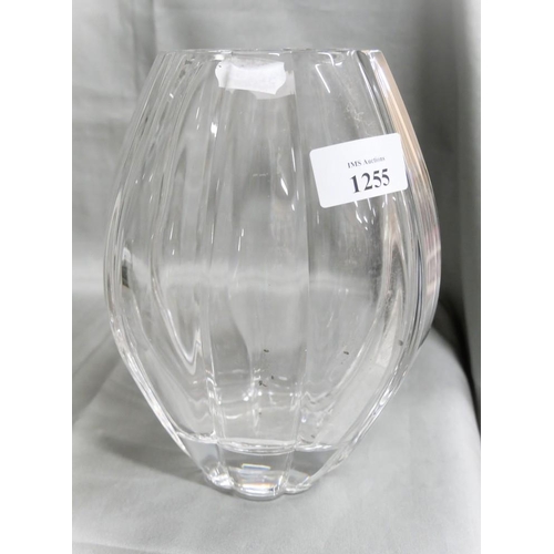 1255 - Nachtmann Crystal Vase, approx 20cm tall.