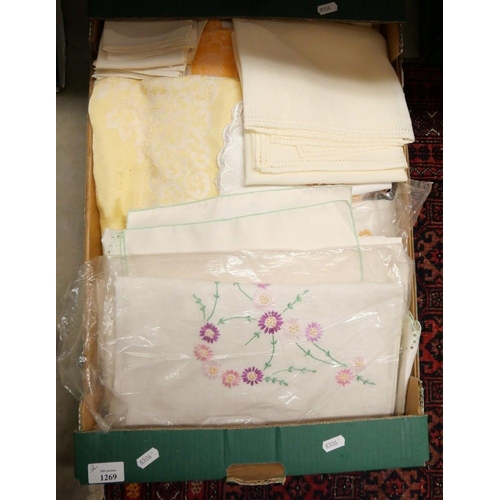 1269 - Box - Embroidered Table Cloths, Place Mats etc.