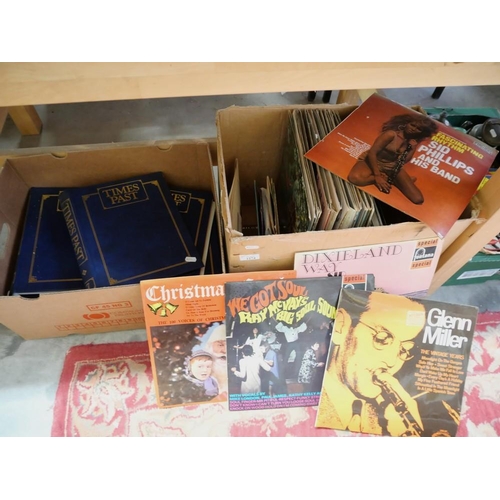 1274 - Two Boxes - Collectors Magazines, LP records etc.