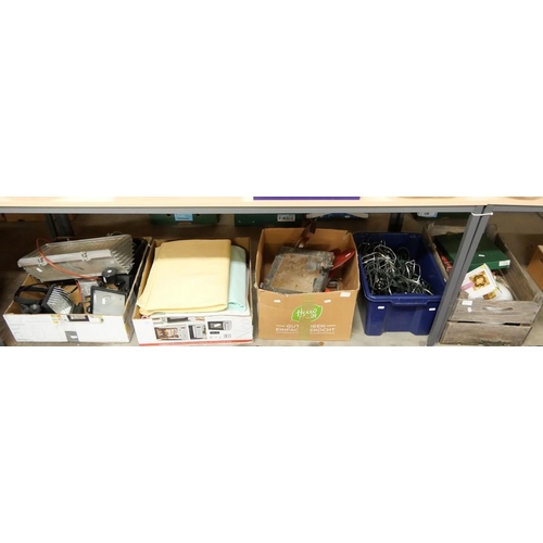 1283 - Five Boxes - Flood Lights, Bedding, Place Mats etc.