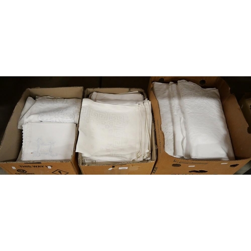 1284 - Three Boxes - Assorted Vintage Linen.