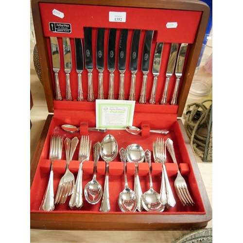 1352 - Canteen of Arthur Price Silverplated Cutlery.