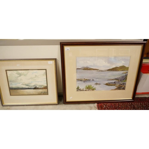 1393 - Two Framed Watercolours - Guard Bay Ross-shire by E. Appleyard & One Other.