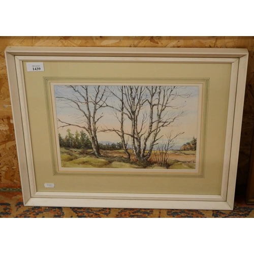 1439 - Small Framed Watercolour Culloden Signed Ray, approx 32 x 23cm.