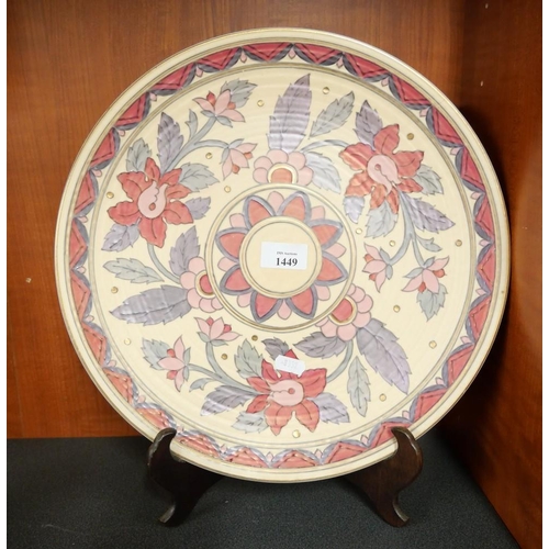 1449 - Crown Ducal Pottery Charger, approx 36cm in diameter.