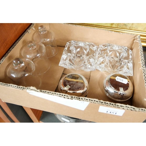 1451 - Glass & EP Tealight Holders, Bell Shaped Glasses.