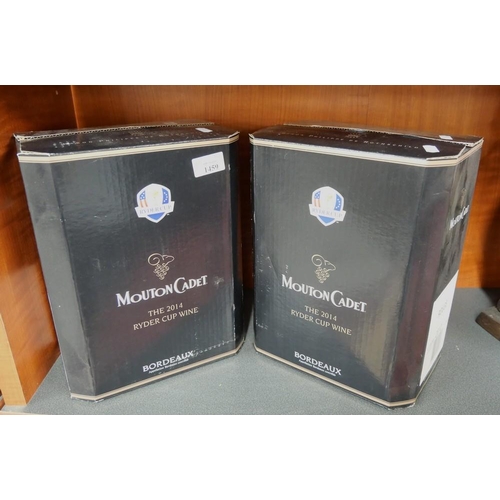 1459 - Two Sealed Cases of Mouton Cadet 2014 Ryder Cup.