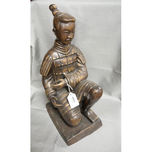 1460 - Oriental Bronze Figure, approx 39cm tall.