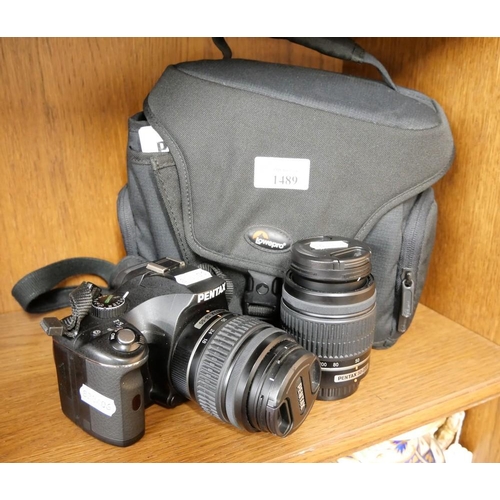 1489 - Pentax K-m Digital Camera & Lenses