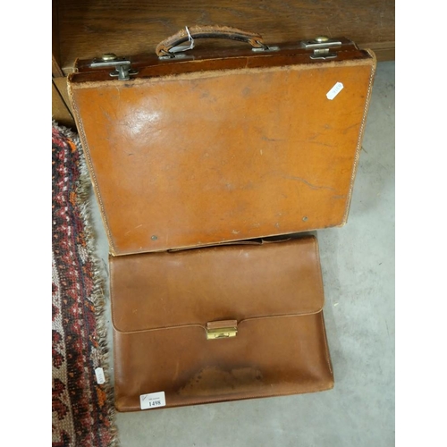 1498 - Leather Attaché Case & Brief Case.