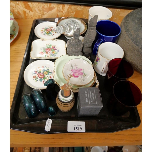 1519 - Chinese Figures, Pin Dishes, Mugs etc