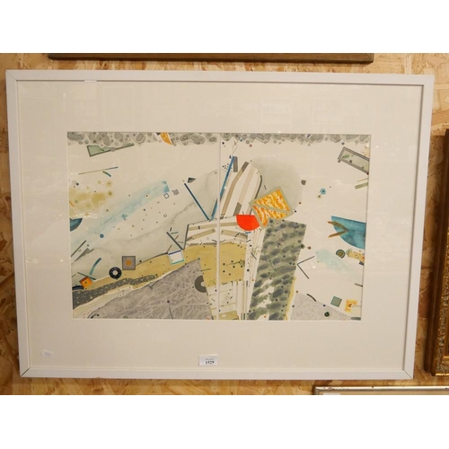 1529 - Framed Watercolour - John Inglis B.1957 PP RSW - Noust-Safely Home, approx 59 x 38cm.