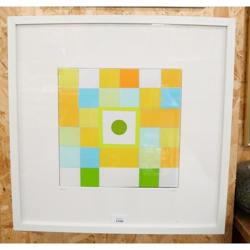 1550 - Abstract Watercolour, Signed Amy 2019, approx 29cm square.