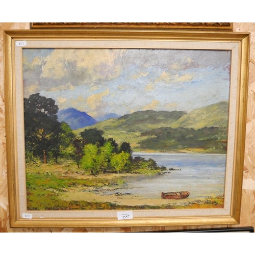 1557 - Framed Oil Painting, Signed John Cook, approx 49 x 39cm.