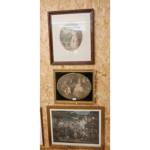 1561 - Three Traditional Antique Framed Prints.