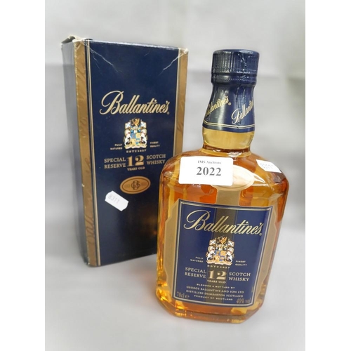 2022 - Bottle of Ballantine's 12 Year Old Special Reserve Blended Scotch Whisky.