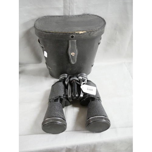 2160 - Pair of Carl Wetzlar Aeroluxe 12 x 50 Binoculars in Case.