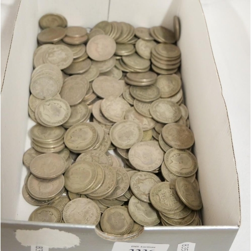 2236 - Box - Vintage UK White Metal Coins.