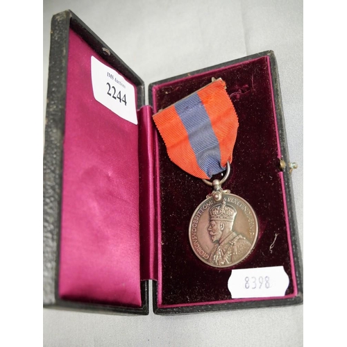 2244 - George IV Imperial Service Medal in Fitted Case - awarded to John Edward Blackwell.