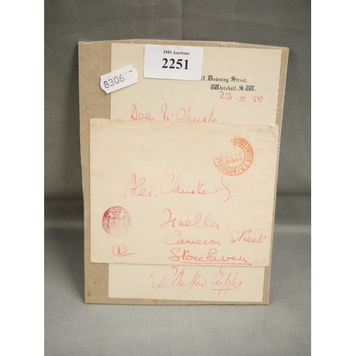 2251 - Antique Correspondence from 11 Downing Street Whitehall London.