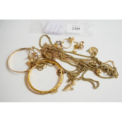 2309 - Rolled Gold Bangles, Chains, etc.