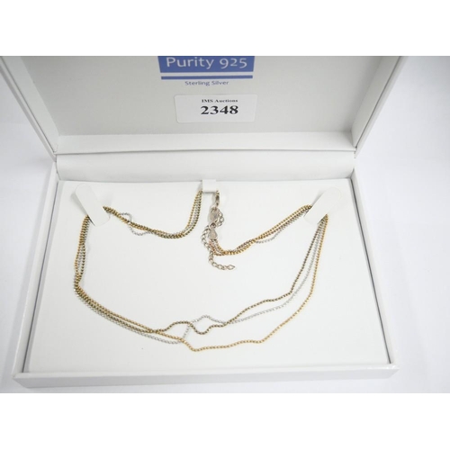 2348 - 925 Silver Necklace in Case.