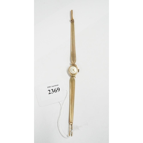 2369 - 9ct Certina Ladies Wristwatch - total weight 15.4g.