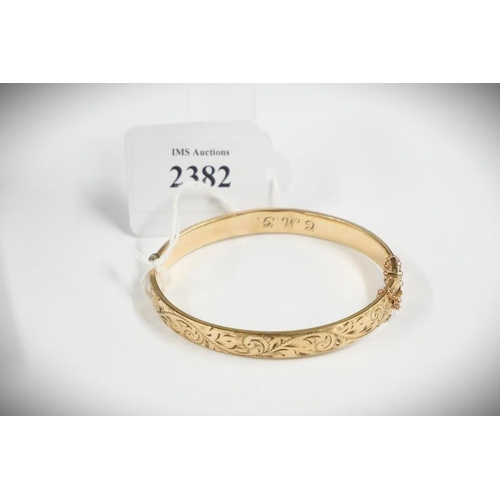 2382 - Rolled Gold Stiff Bracelet.