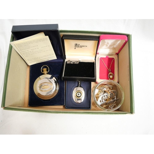 2399 - Box - Dalvey Travel Clock, Millenium Edition,  Dalvey Key Ring with Compass etc