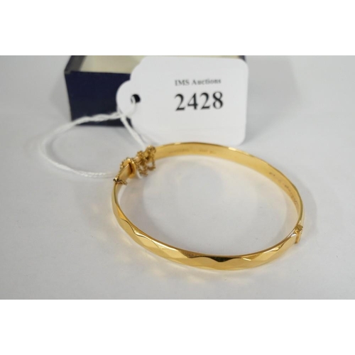 2428 - 9ct Rolled Gold Bangle.