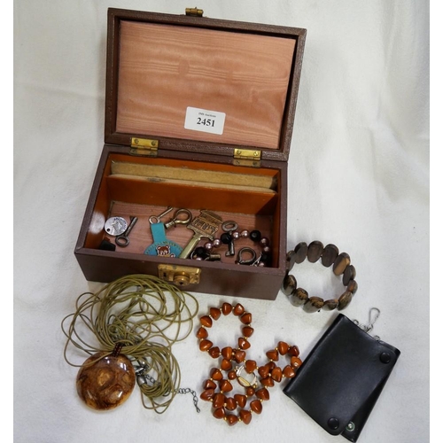 2451 - Box - Assorted Costume Jewellery.