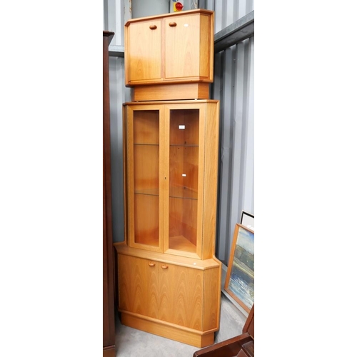 3022 - Two Teak Corner Cabinets